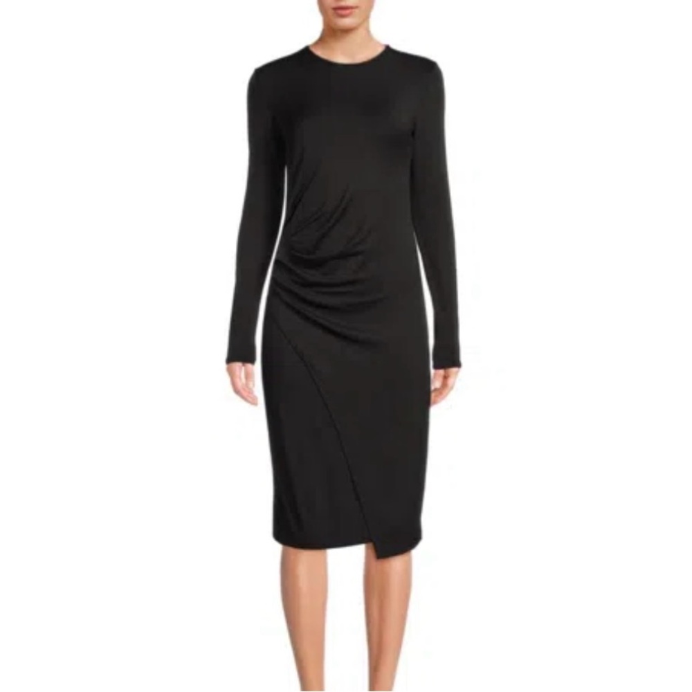 Vince dress gathered long sleeve